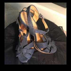 BCBG Blue Denim Sandals